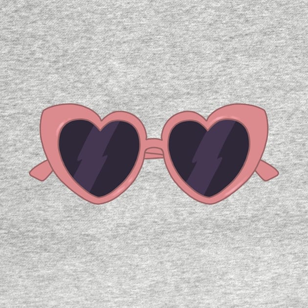 pink heart shaped sunglasses aesthetic dollette coquette by maoudraw